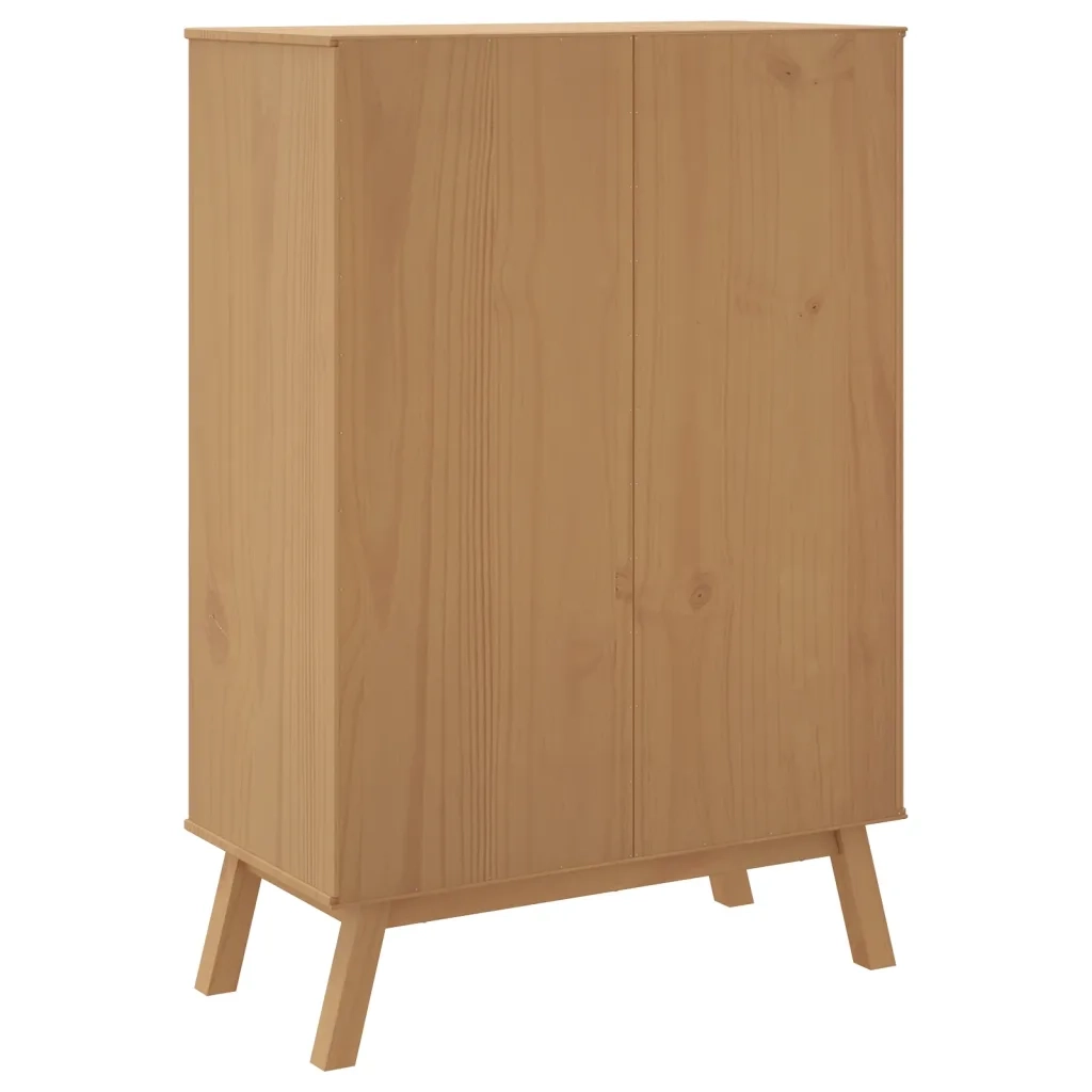 Credenza OLDEN Marrone 85x43x125 cm in Legno Massello di Pino 358615