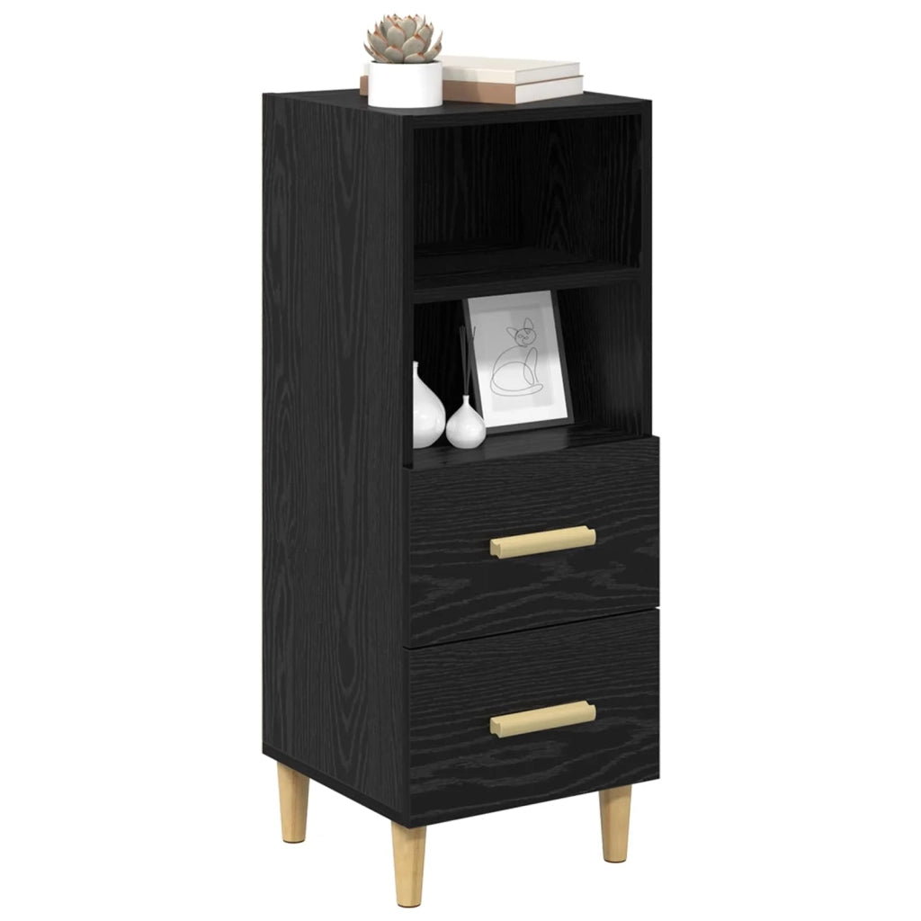 Credenza Rovere nero 34 x 34,5 x 90 cm Legno multistrato 880945