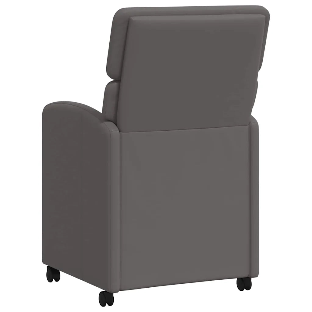 Sedie da Pranzo con Ruote 2 pcs Grigio 58 x 65 x 98 cm 42017886