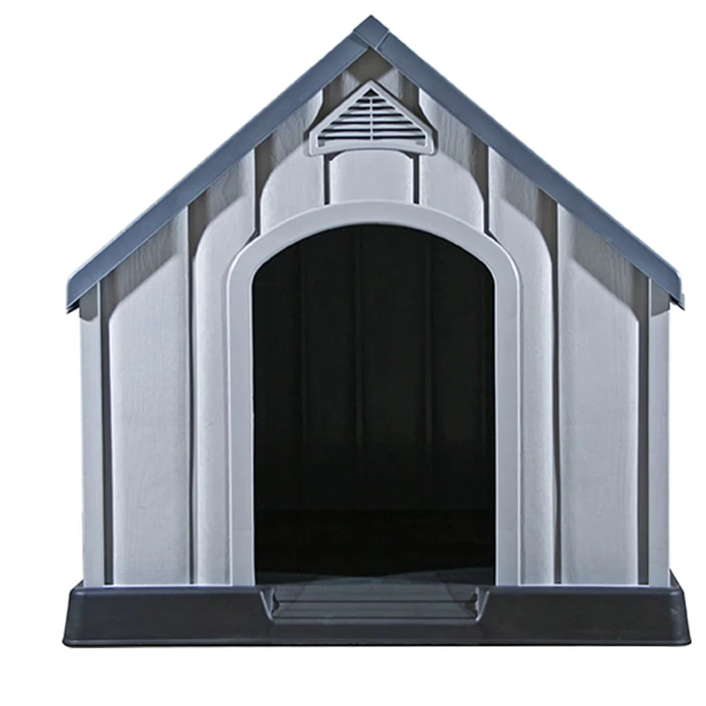 Cuccia per cani 92 x 87 x 91 cm in plastica grigia 02_0001541