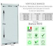 Zanzariera a rullo per finestra scorrevole verticale 100x170cm marrone