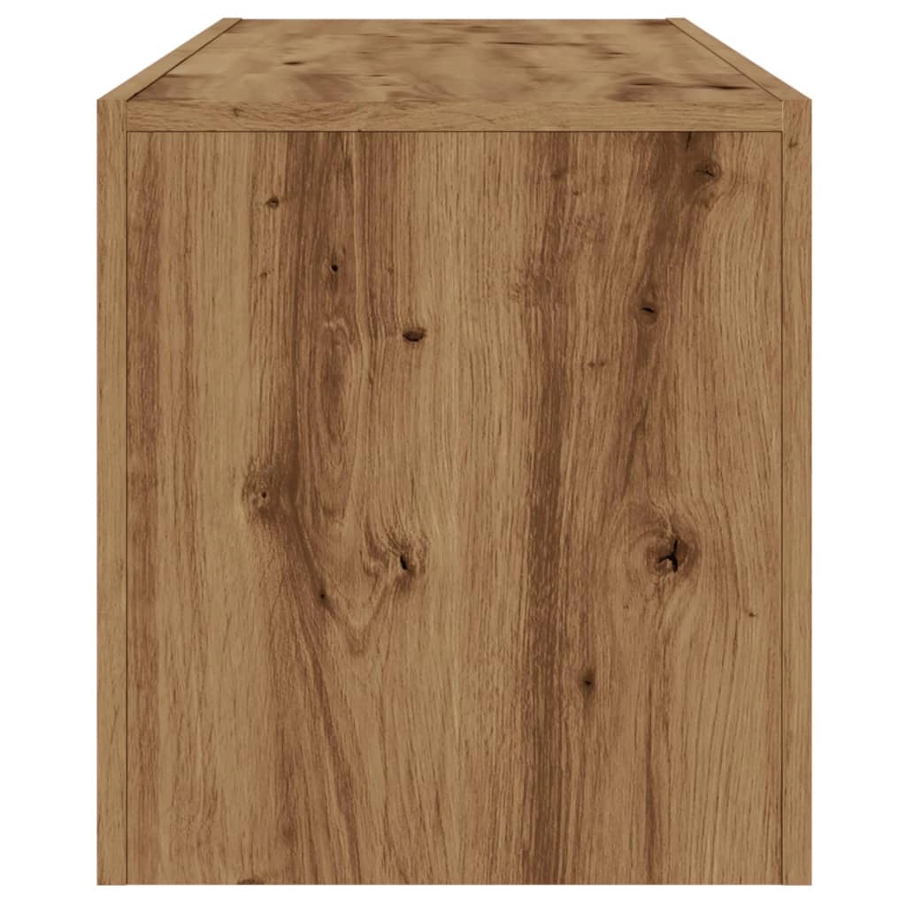 Mobile TV multimediale mensola per TV credenza mobile TV sala da pranzo soggiorno camera da letto con luci a LED rovere lavorato a mano legno marrone ingegnerizzato 02_0026710