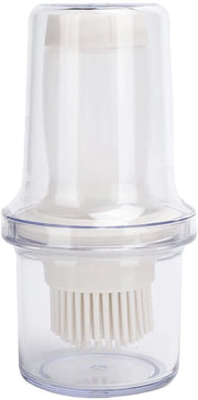 Dispensatore di olio con spazzola in silicone - Bottiglia con coperchio - Spazzola densa per polvere - Attrezzo da cucina per barbecue - 13x6cm - Materiale ABS sicuro