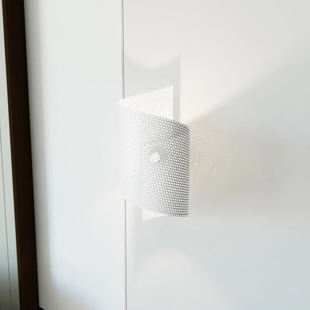 Lampada da parete Spiral in acciaio bianco