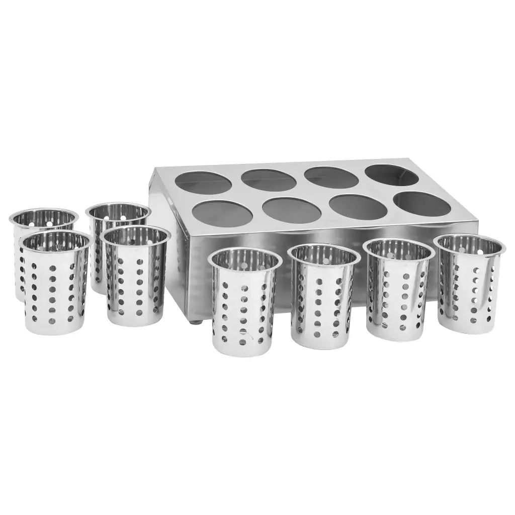 Portaposate con 8 Inserti Rettangolare in Acciaio Inossidabile CFW9844499