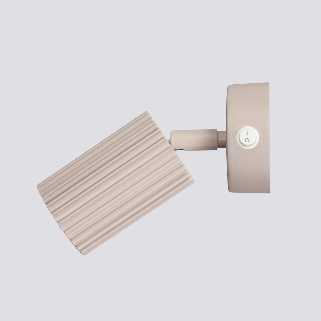 Applique moderna taupe orientabile 1 luce con interruttore GU10