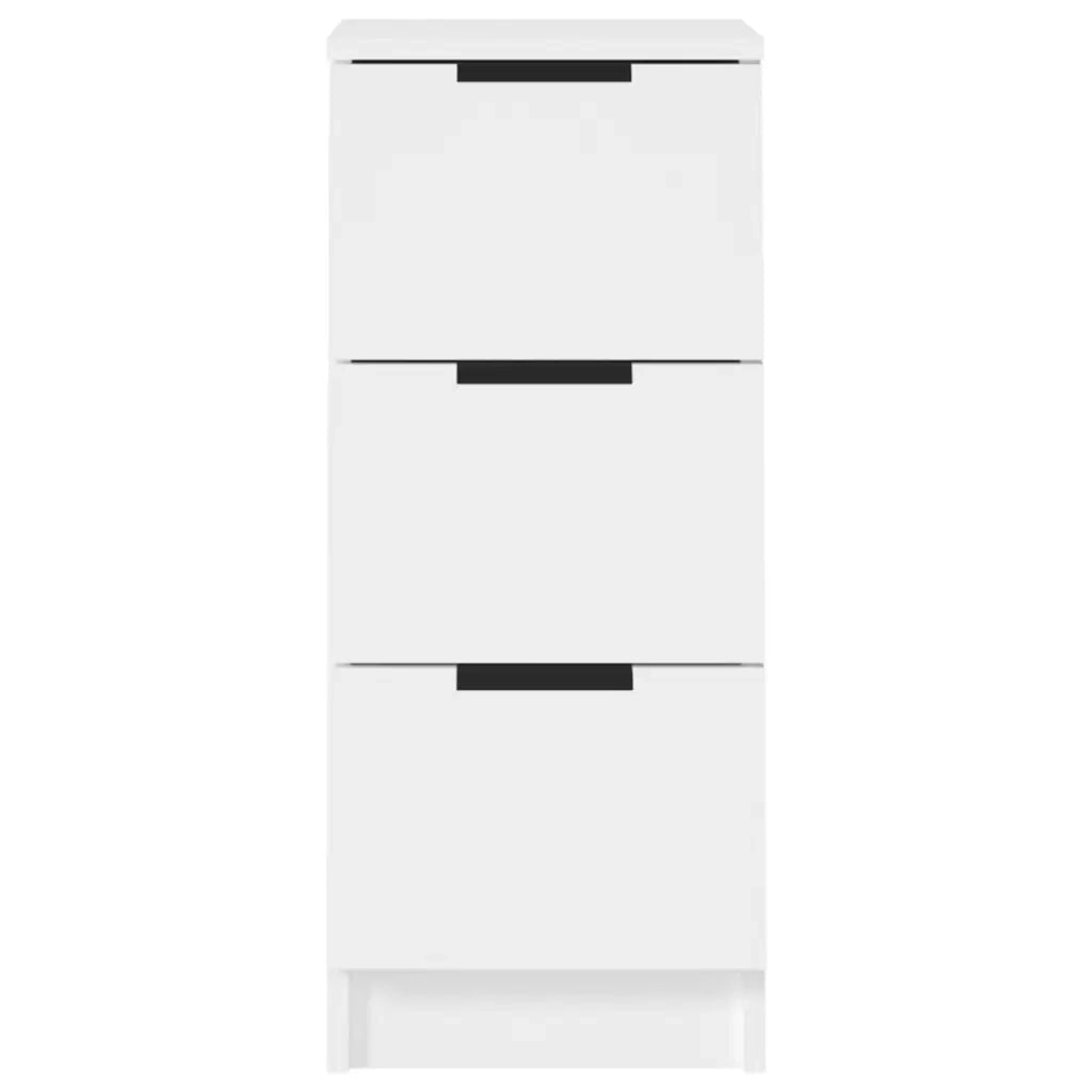 Credenze 2 pz Bianche 30x30x70 cm in Legno Multistrato 811152