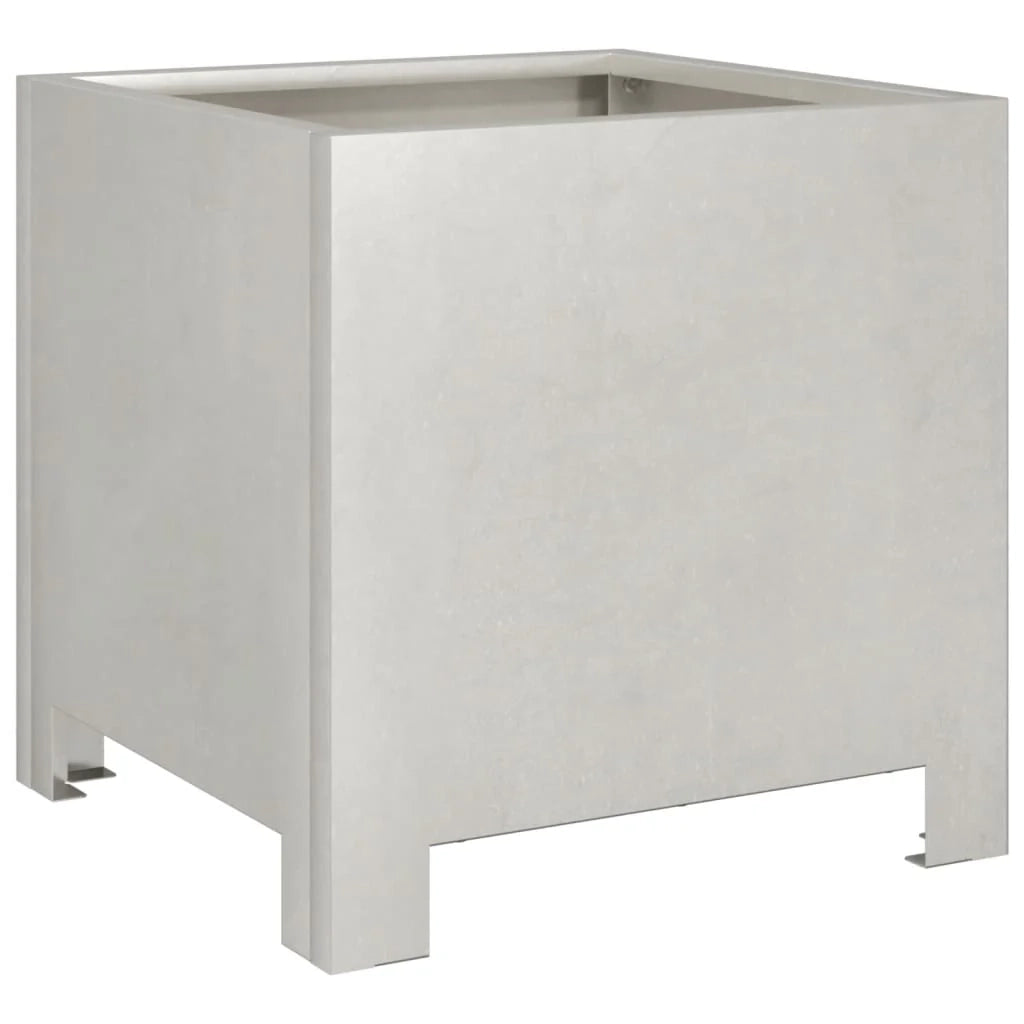 Fioriera rialzata per piante fiori giardino terrazze set da 2 30 x 30 x 30 cm acciaio inox argento 02_0038922