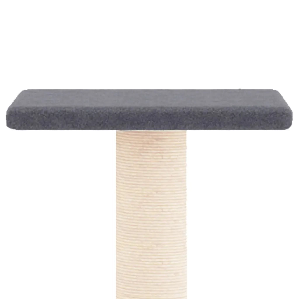 Albero per Gatti con Tiragraffi in Sisal Grigio Scuro 73 cm 172036