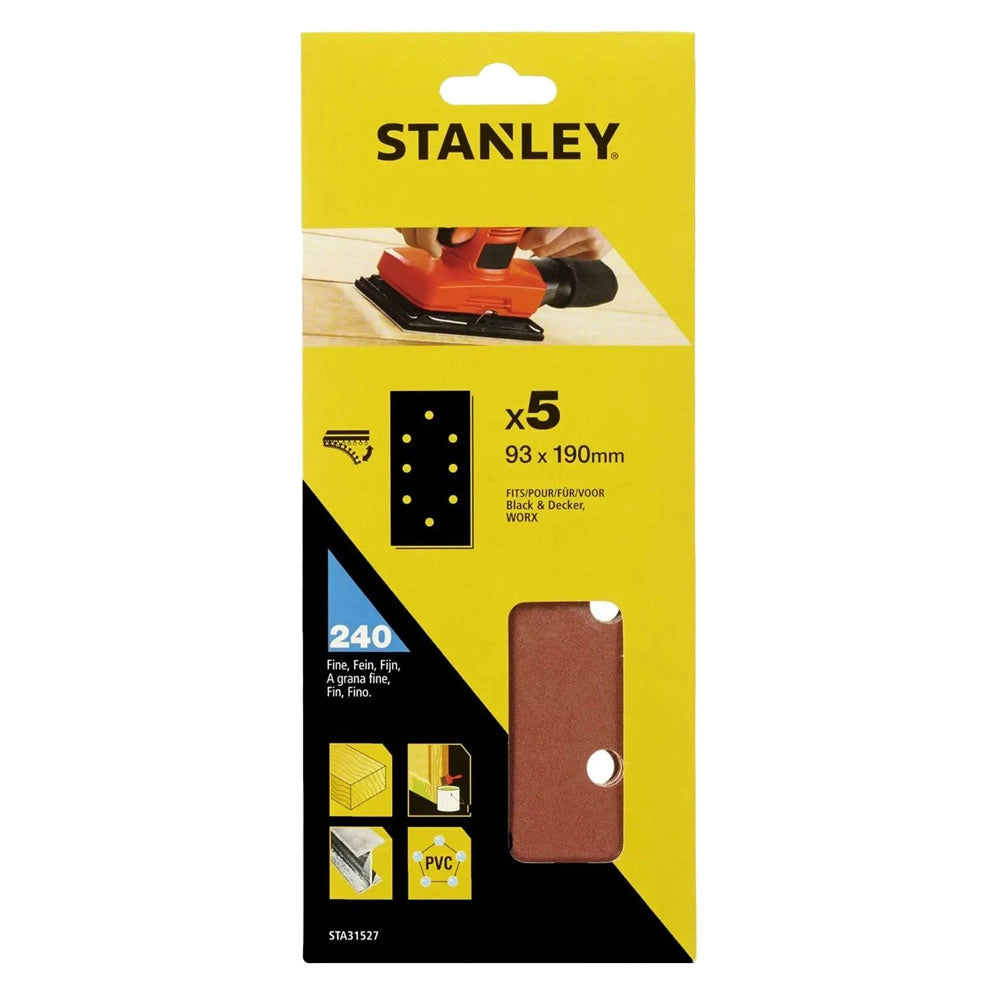 FOGLIO IN CARTA ABRASIVA DA 1/3 PER LEVIGATRICE OR gr. 240 - Black+Decker  - STANLEY
