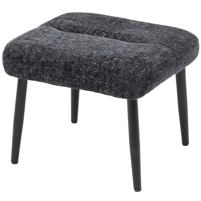 SEDIA POUF imbottito 45x41x38 cm in poliestere Grigio scuro