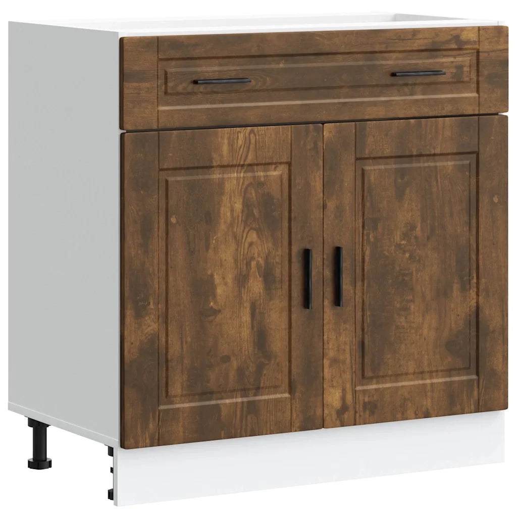 Base da Cucina Porto Rovere Fumo in Legno Multistrato 853982
