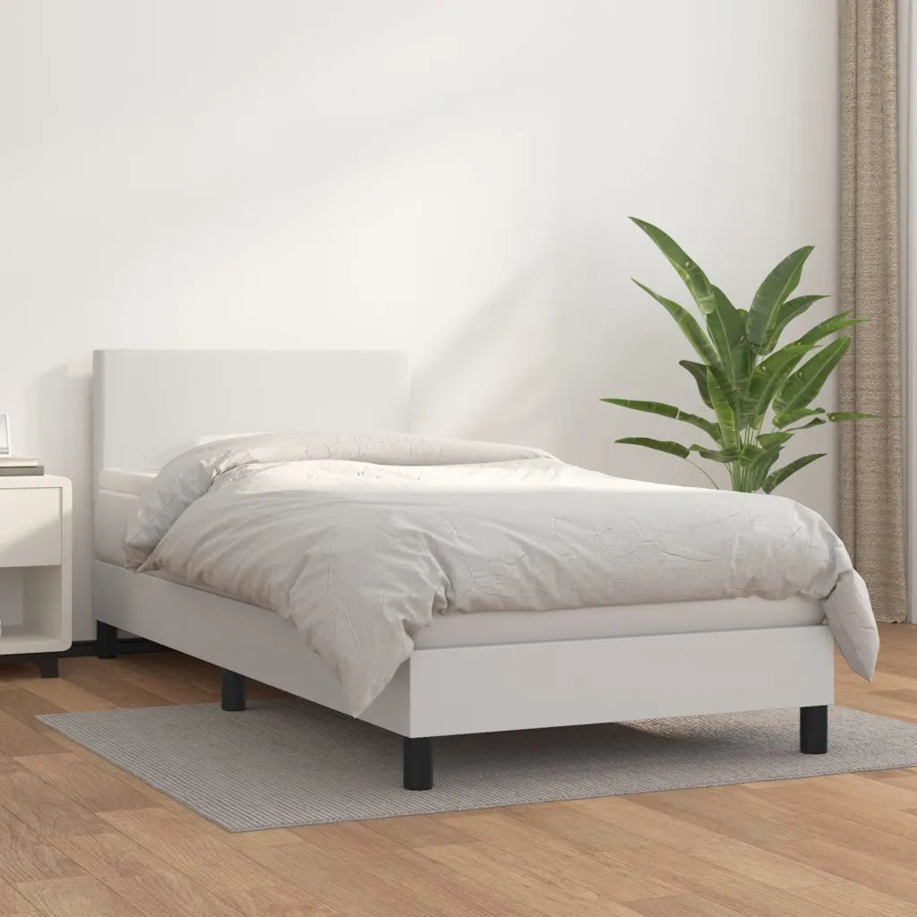 Giroletto a Molle con Materasso Bianco 100x200 cm in Similpellecod mxl 75589