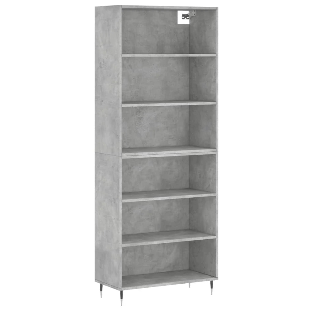 Buffet credenza cassettiera armadio mobile contenitore organizer per cucina soggiorno salotto 69,5 x 32,5 x 180 cm legno ingegnerizzato grigio 02_0032000