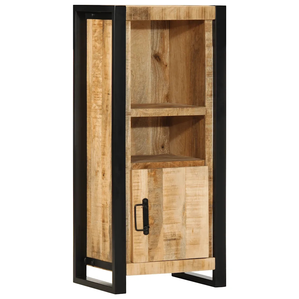 Mobiletto da Bagno 40x30x90 cm Legno Massello Mango Grezzo