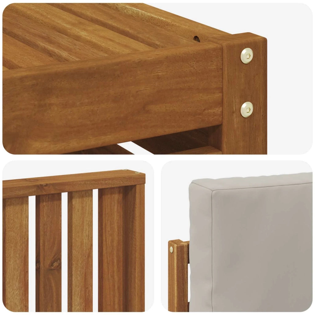Set divano sezionale con cuscino 8 pcs Grigio Naturale e Chiaro 3375206