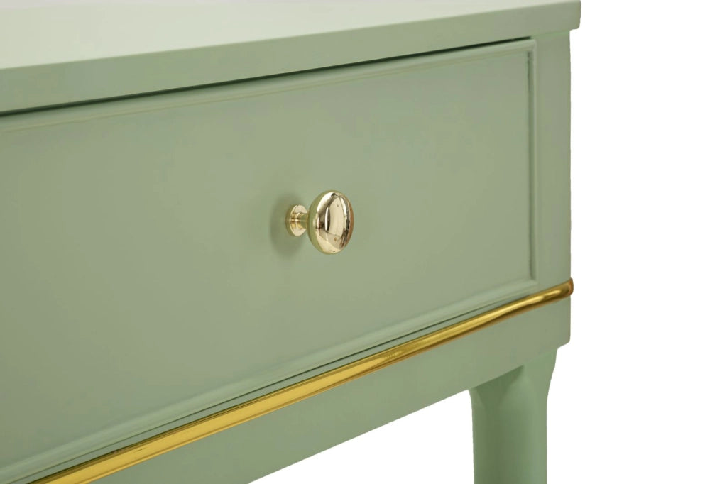 Console Camille Verde 101x37x78 cm in Pino e MDF e Ferro