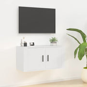Mobile Porta TV a Parete-Mobile per TV-Credenza TV Bianco 80x34,5x40 cm