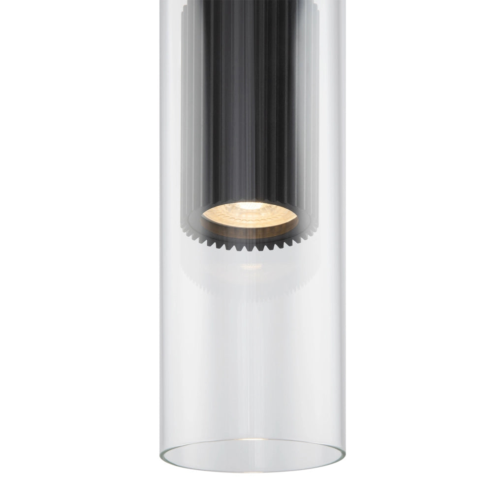 Maytoni Lampadario Sospensione Moderna Dynamics 1 luce GU10 nero alluminio vetro
