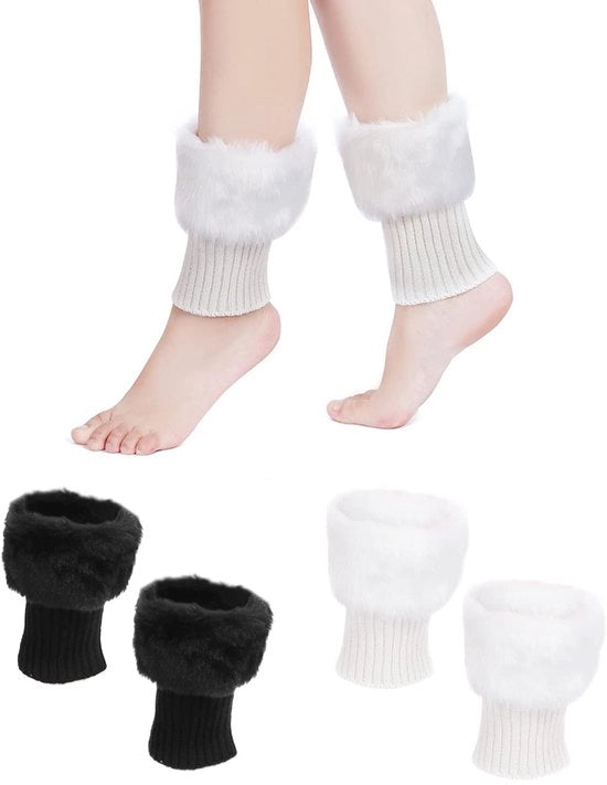 2 Paia di Calze di Piuma Calda - Calze Corti Singole - Antiscivolo - Casual - Molli e Comfortevoli - Maniche di Stivale