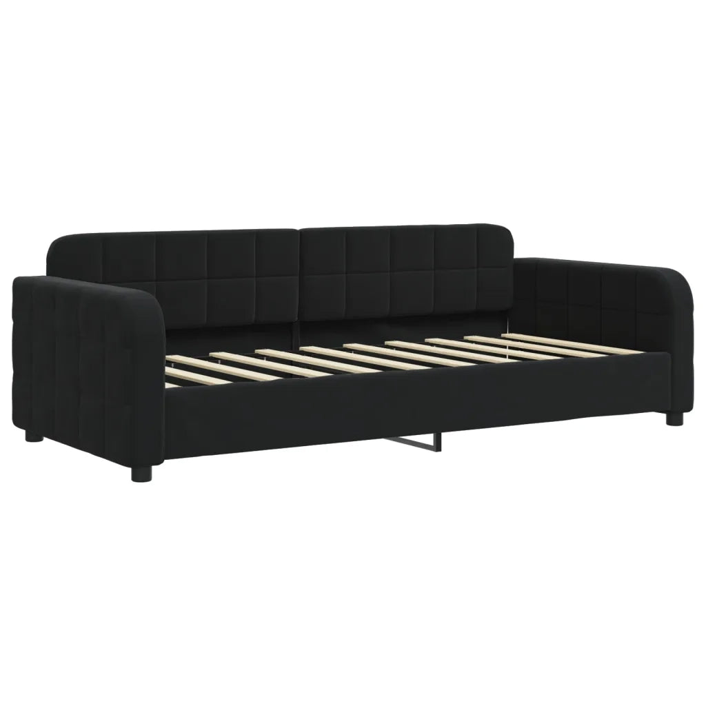 Divano Letto con Letto Estraibile-Sofa Letto-Daybed Nero 90x190 cm in Velluto 598700