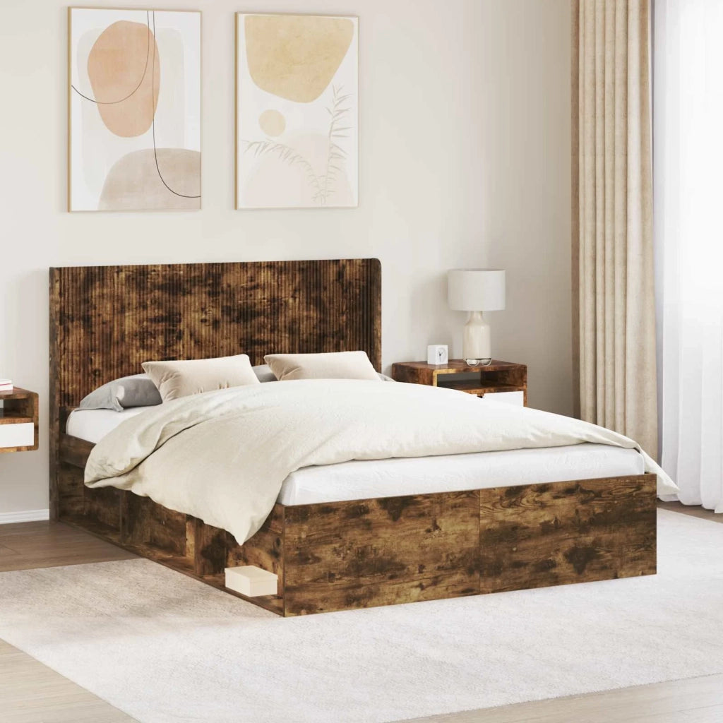 Testiera | Testata Letto Rovere Fumo Legno ingegnerizzato
