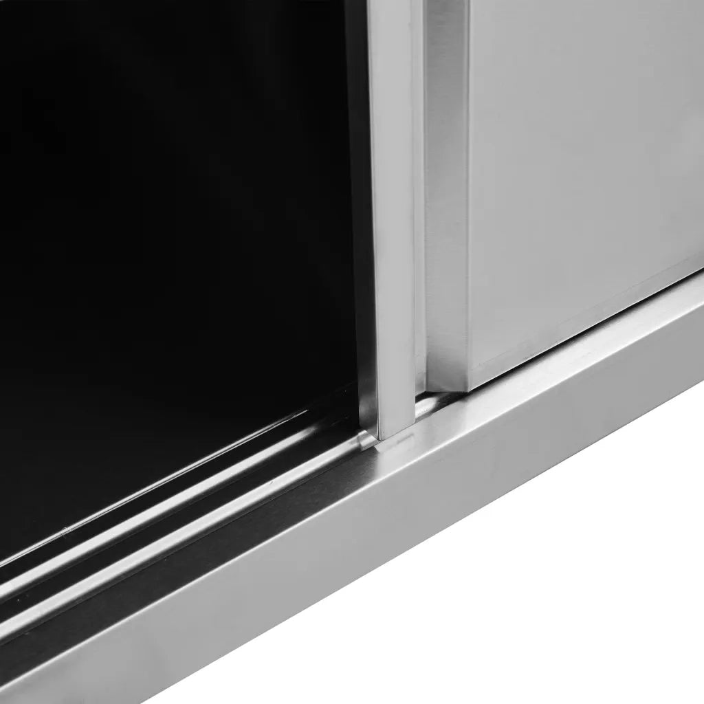 Banco da Lavoro con Ante Scorrevoli 120x50x(95-97)cm in Acciaio 51051
