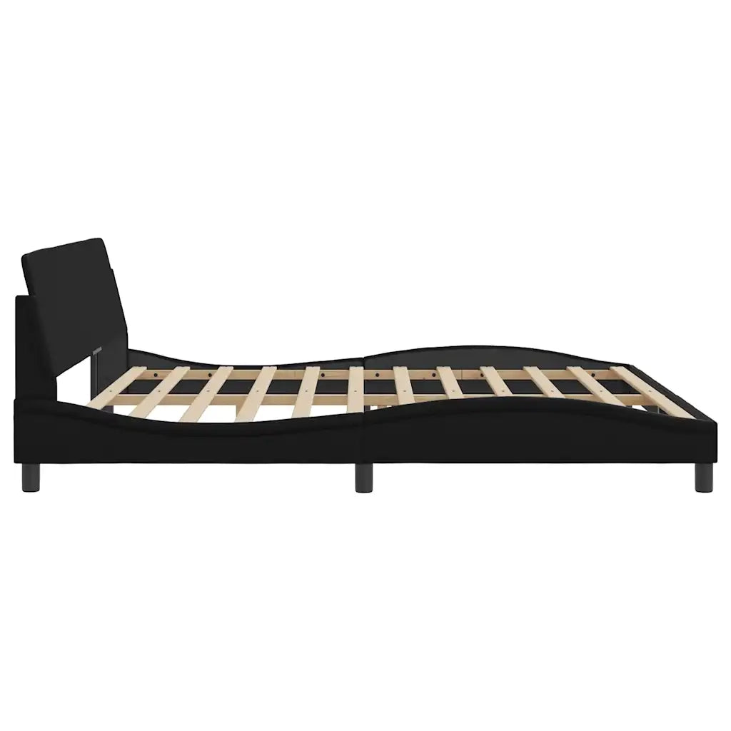 vidaXL Giroletto con Testiera Nero 200x200 cm in Similpelle