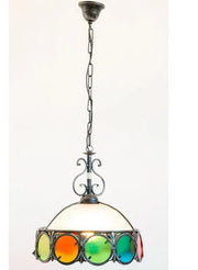 LAMPADE LINEA COLORI LAMPADARIO A SOSPENSIONE  34 CON CUPOLA IN VETRO