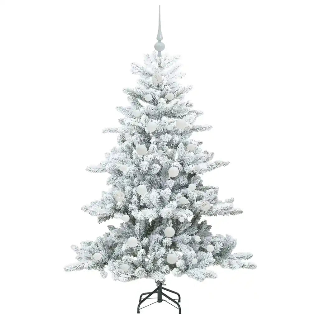 Albero di Natale | Decorazioni natalizie Artificiale con Rami Pieghevoli Bianco 150 cm