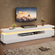 Mobile TV Soggiorno 175x38x45cm - Xylo - 2 Ante ad L e 1 Cassetto con LED, fino a 75"