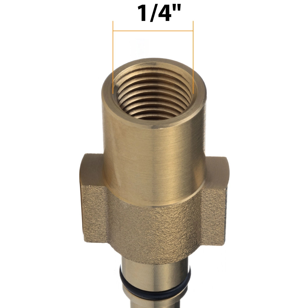 Adattatore Baionetta 1/4" F per Idropulitrice compatibile con Black&Decker, Bosch, Stanley – Ottone Resistente, 160 Bar