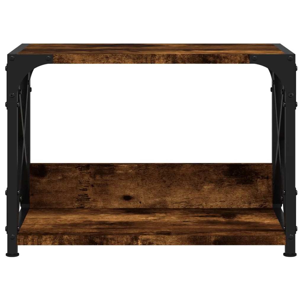 Supporto Stampante 2 Livelli Rovere Fumo 44x26x31,5 Multistrato 833982