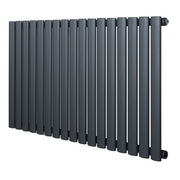 Radiatore Orizzontale Design Ovale Colonna Singola Antracite 600x1020 mm