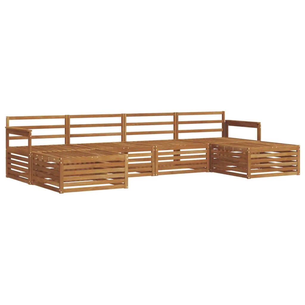 Set divani 6 pcs Naturale Legno di Acacia Massello 3373884