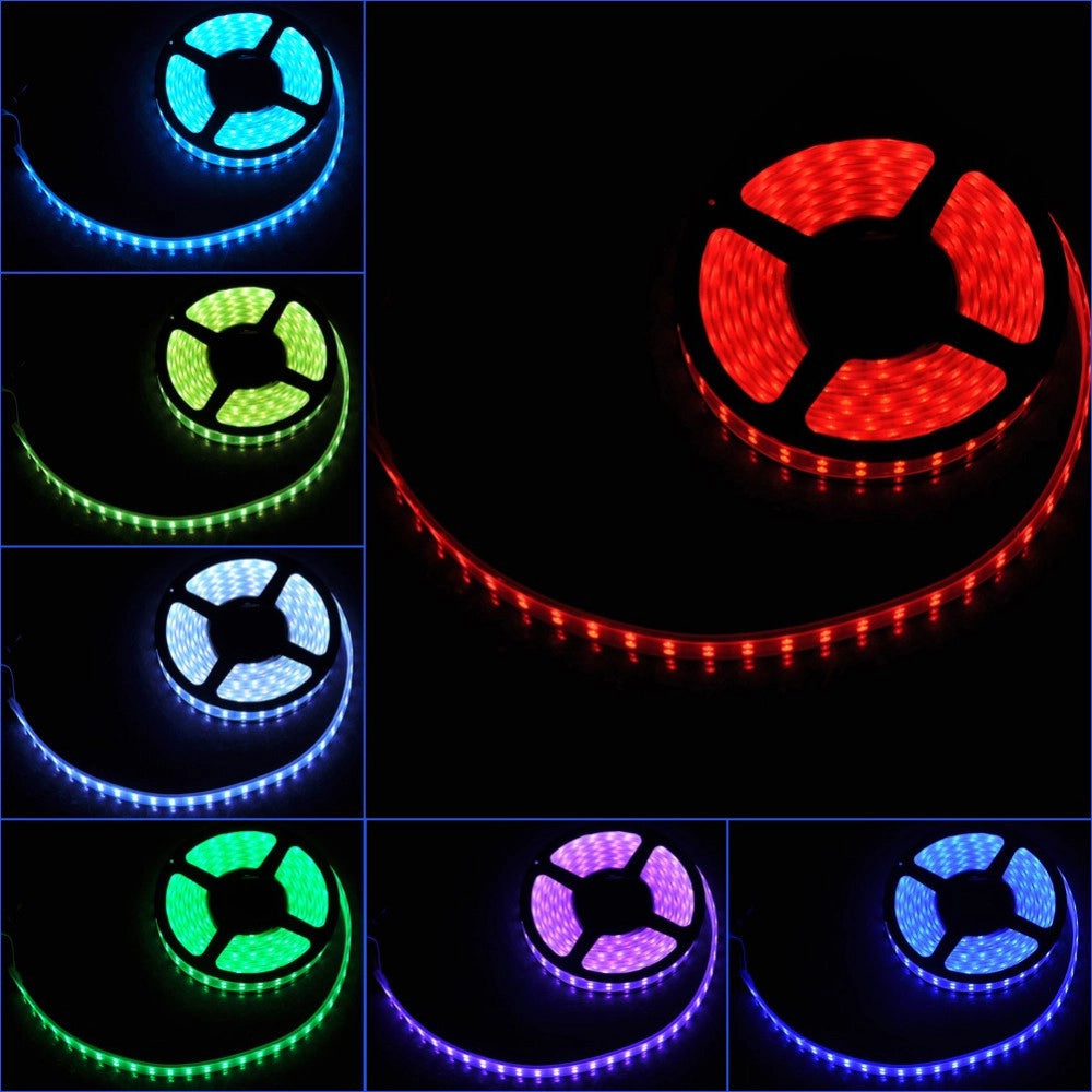 Trade Shop - Striscia A Led Rgb 5 Mt Metri 300 Smd 5050 Bobina Strip Adesiva Con Telecomando -