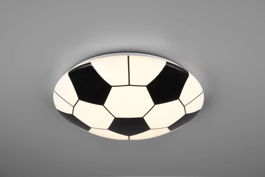 KLOPPI PLAFONIERA LED 12W 1160lm, 3000K DIFFUSORE DECORO PALLONE DA CALCIO D.36CM