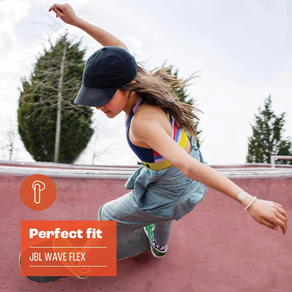 Wave Flex Auricolari Wireless In-Ear Bluetooth, Waterproof IP54 e Antipolvere IPX2, Deep Bass Sound, Tecnologia TalkThru e AmbientAware, Fino a 32 h di Autonomia, Nero