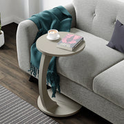 Tavolino da Divano Holeby con Rotelle e Piano Rotondo - Colore Arenaria [en.casa]
