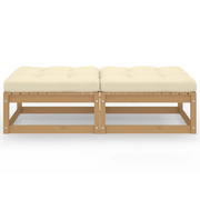 Sgabelli da Giardino con Cuscini 2 pz Legno Massello di Pino 3076282