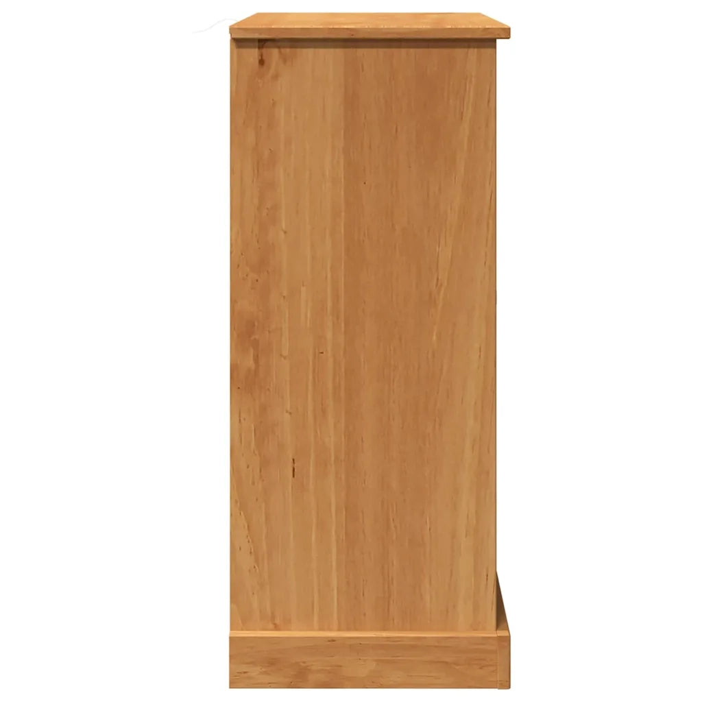 vidaXL Mobile da Bagno VIGO marrone ambrato 67.5 x 34 x 80 cm