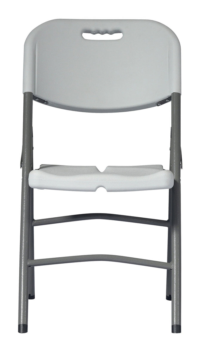 Set 4 Sedie Catering Pieghevoli da Giardino 47x61x87 cm in Polietilene Bianche