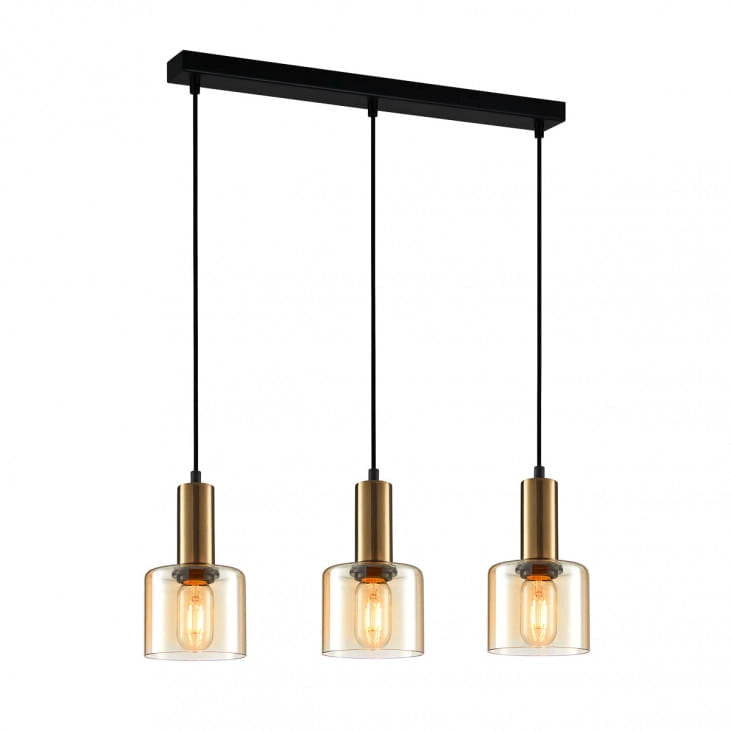 Lampadario Italux Santia moderno rame 3xE27 dimmerabile