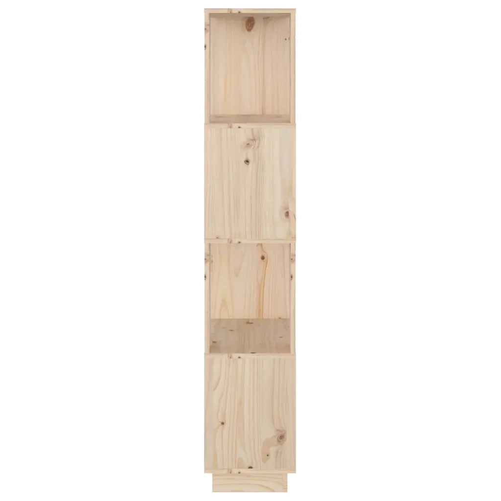Libreria Divisorio-Scaffale per Libri-Mobile di Stoccaggio 51x25x132 cm in Legno Massello di Pino
