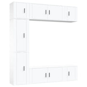 Set di Mobili Porta TV 7 pz | Armadietto TV | Mobile Porta TV Bianco in Legno Multistrato
