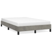 Letto matrimoniale | Letto per adulti | Giroletto senza Materasso Grigio Chiaro 120x200 cm Velluto