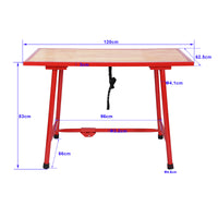 Banco da lavoro pieghevole acciaio 120x62,5cm Tavolo da officina