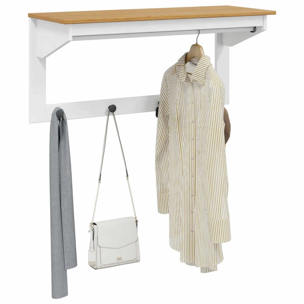Appendiabiti HILL Bianco e marrone miele 90 x 35 x 41,5 cm CFW6557978