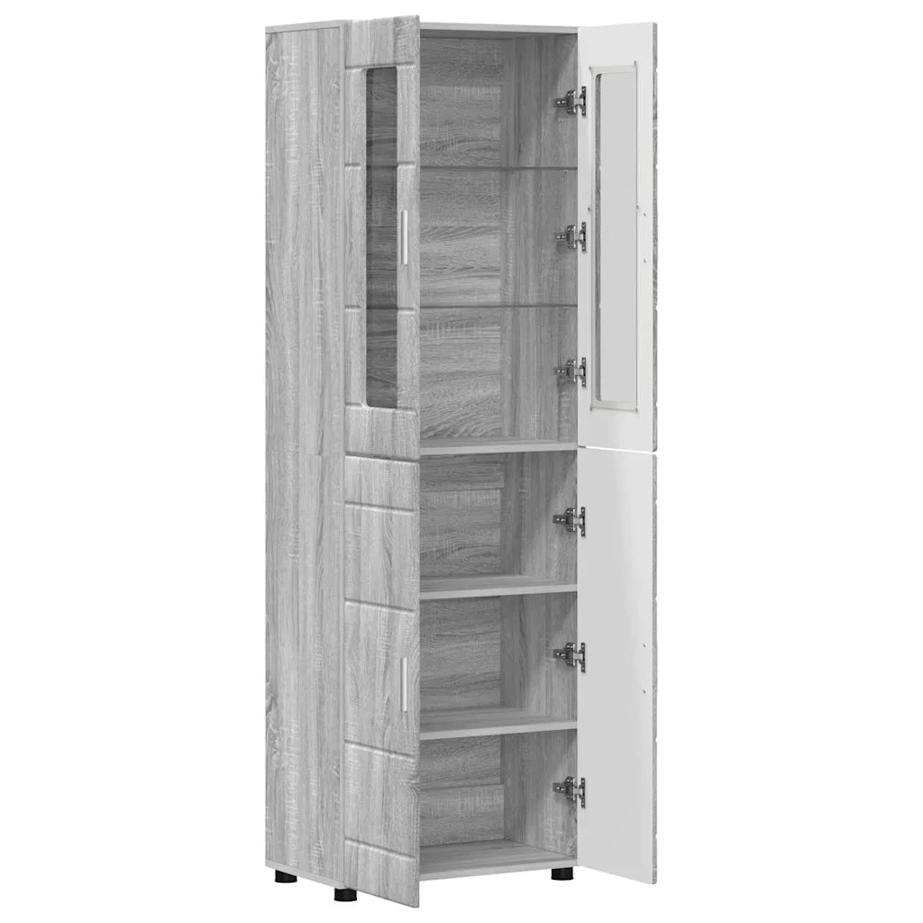 Credenza con lo scaffale FLORIN Grigio Sonoma 60 x 35 x 182 cm 3397920