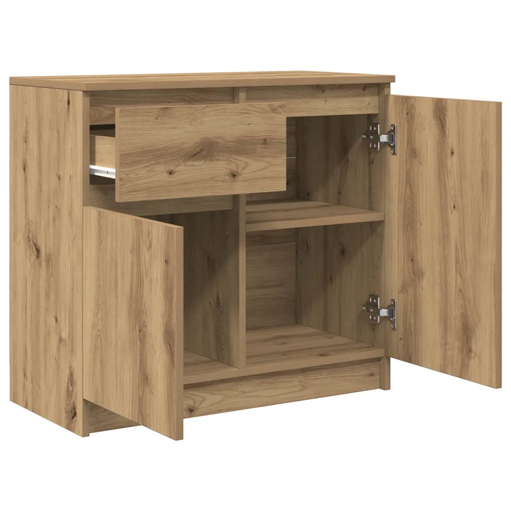 Credenza con Cassetto Rovere Artigianale 71x35x65 cm Truciolato 861606